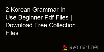 picture 2 Korean Grammar In Use Beginner Pdf Files | Download Free Collection Files