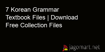 picture 7 Korean Grammar Textbook Files | Download Free Collection Files