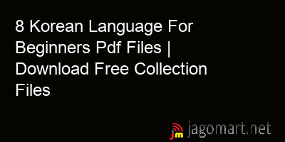 picture 8 Korean Language For Beginners Pdf Files | Download Free Collection Files