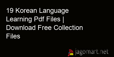 picture 19 Korean Language Learning Pdf Files | Download Free Collection Files