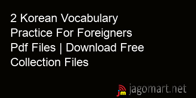 picture 2 Korean Vocabulary Practice For Foreigners Pdf Files | Download Free Collection Files