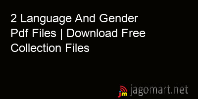 picture 2 Language And Gender Pdf Files | Download Free Collection Files