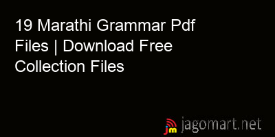 picture 19 Marathi Grammar Pdf Files | Download Free Collection Files