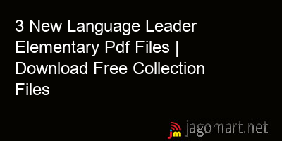 picture 3 New Language Leader Elementary Pdf Files | Download Free Collection Files