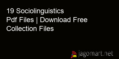 picture 19 Sociolinguistics Pdf Files | Download Free Collection Files