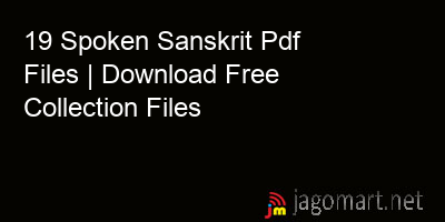 picture 19 Spoken Sanskrit Pdf Files | Download Free Collection Files