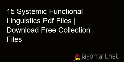 picture 15 Systemic Functional Linguistics Pdf Files | Download Free Collection Files
