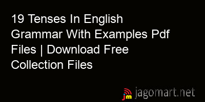 picture 19 Tenses In English Grammar With Examples Pdf Files | Download Free Collection Files
