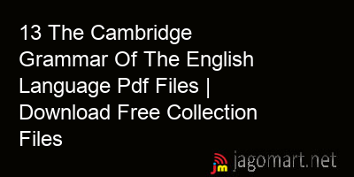 picture 13 The Cambridge Grammar Of The English Language Pdf Files | Download Free Collection Files