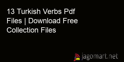 picture 13 Turkish Verbs Pdf Files | Download Free Collection Files