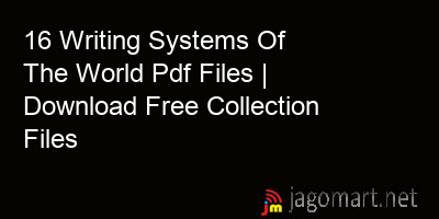 picture 16 Writing Systems Of The World Pdf Files | Download Free Collection Files