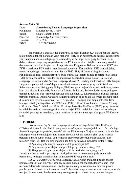 picture Introducing Second Language Acquisition Pdf 106065 | 03 Resensi Buku  Introducing Sladc1