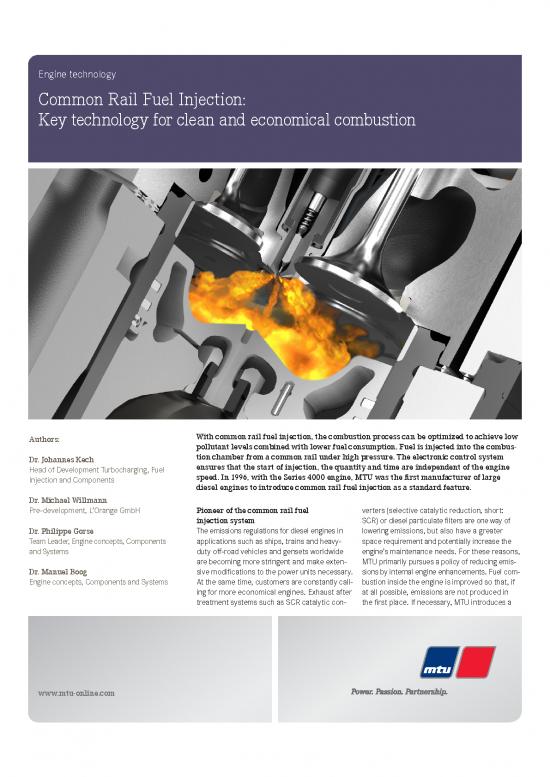 picture Diesel Pdf 107006 | 3100651 Mtu General Whitepaper Commonrail 2011