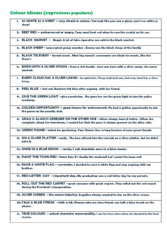 picture Colour Idioms Pdf 105530 | 6 2 Solution Correct The Colour Idioms Solution