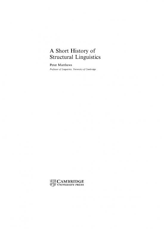 picture Structural Linguistics Pdf 105654 | 9780521623674ws