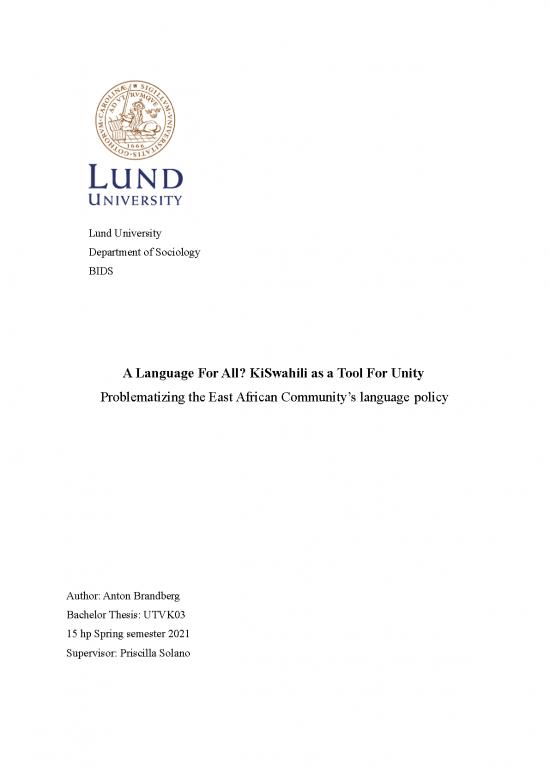 picture Kiswahili Pdf 105516 | A Language For All Kiswahili As A Tool For Uni