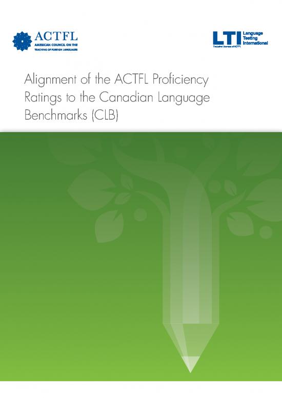 picture Language Proficiency Pdf 105077 | Alignment Of The Actfl Proficiency Ratings To The Clb D7