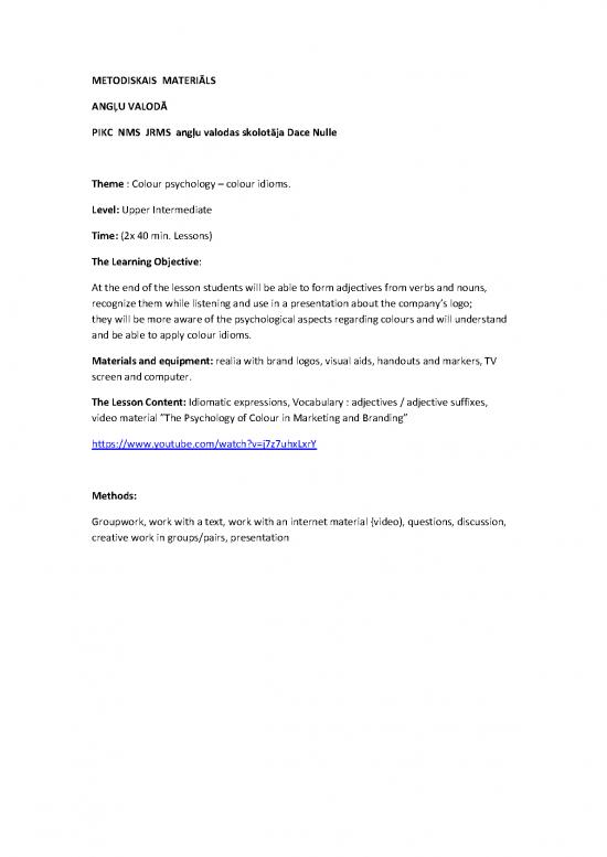 picture1_Colour Idioms Pdf 105493 | Anglu Val Dace Nulle