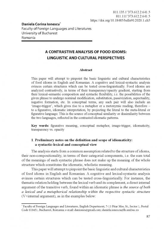 picture Food Idioms Pdf 105927 | Bells90 2020 1 Ch5