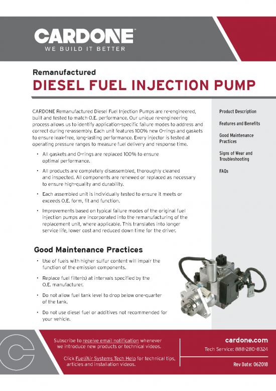 picture Diesel Pdf 106625 | Cpcx Cardonereman Dieselfuelinjectionpump Mkt