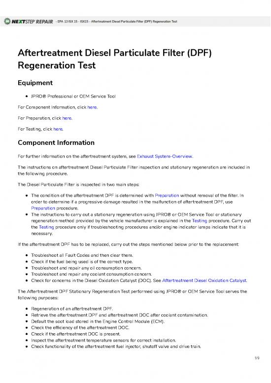 picture_Diesel Pdf 107017 | Cummins Epa 13 Isx 15 Aftertreatment Diesel Particulate Filter Dpf Regeneration Test