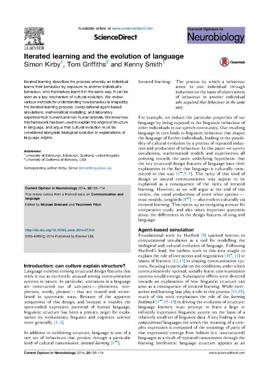 picture Evolution Of Language Pdf 105368 | Iteratedlearningevolutionlanguage