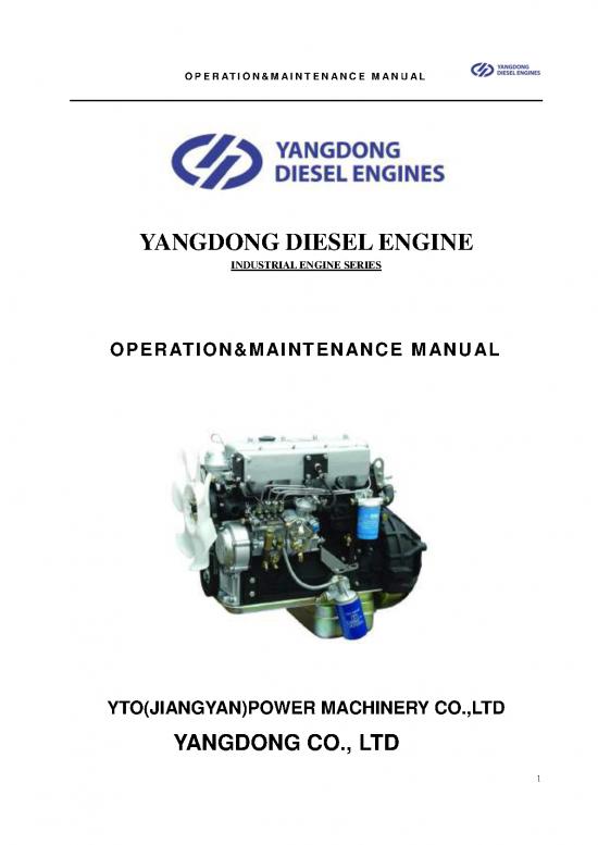 picture Diesel Pdf 106645 | Meci2 Operation Maintenance Manual Yd485yd4100 Compressed