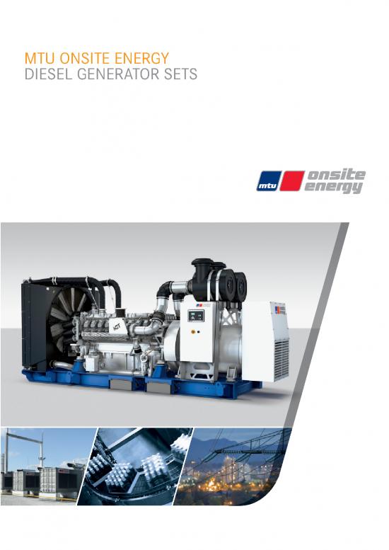 Diesel Pdf 107121 Mtu Diesel Generators Overview By Power