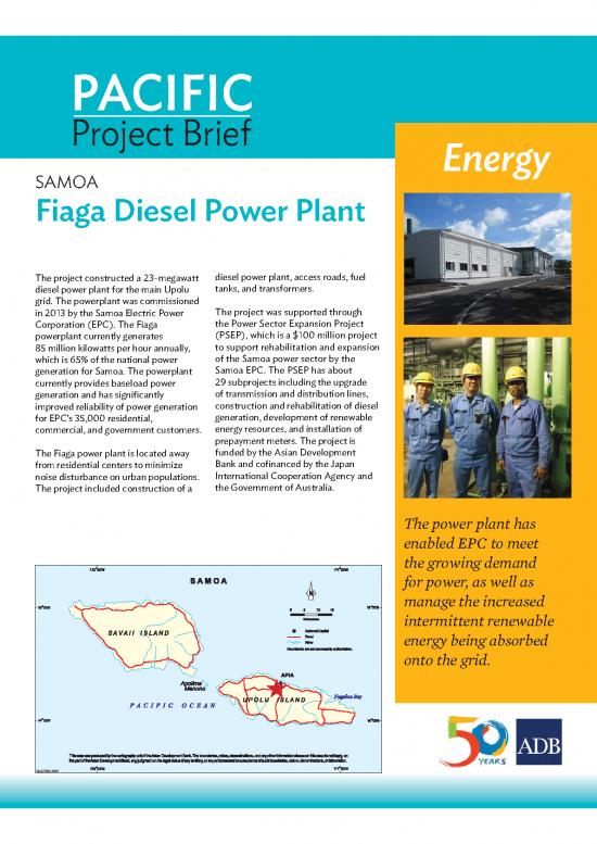 picture Diesel Pdf 106814 | Samoa Fiaga Project Brief