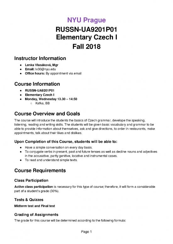 picture Czech Grammar Pdf 105165 | Syl Prague Russn Ua9201p01 Vlasakova Fall2018