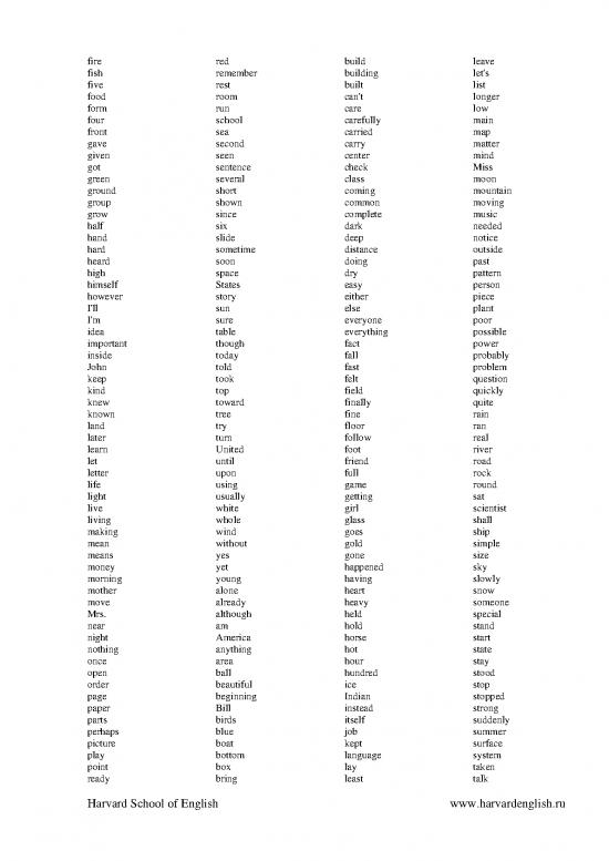 3000 Most Common Words