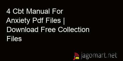 picture 4 Cbt Manual For Anxiety Pdf Files | Download Free Collection Files
