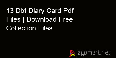 picture 13 Dbt Diary Card Pdf Files | Download Free Collection Files
