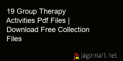 picture 19 Group Therapy Activities Pdf Files | Download Free Collection Files
