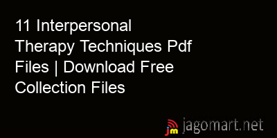 picture 11 Interpersonal Therapy Techniques Pdf Files | Download Free Collection Files