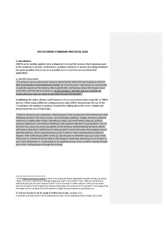 picture Emdr Pdf 107437 | 2020 Emdr Worksheet Extended Dutch Version