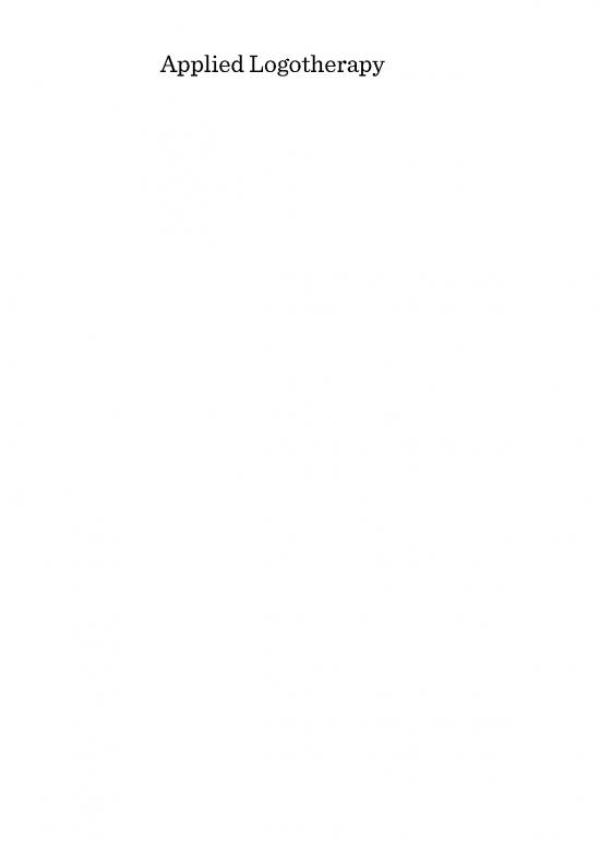 picture Logotherapy Pdf 108411 | 978 1 5275 3142 0 Sample