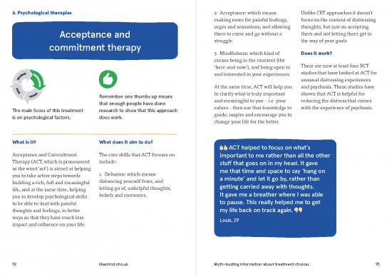 picture Cbt Pdf 108771 | Acceptance And Commitment Therapy