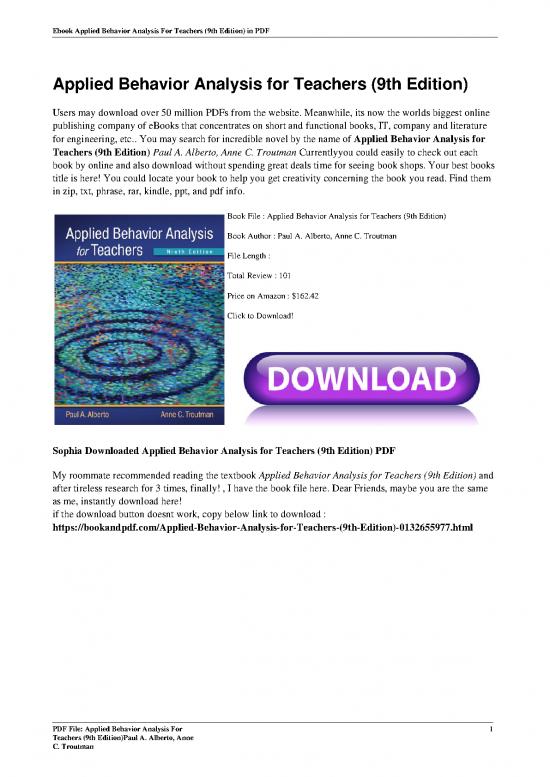 picture1_Applied Behavior Analysis Pdf 107414 | Applied Behavior Analysis For Teachers 9th Edition By Paul A Alberto Anne C Troutman