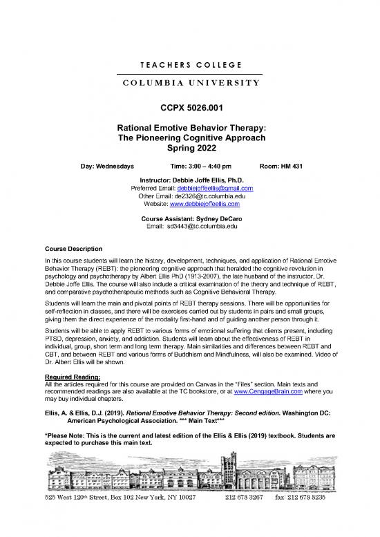 picture Rebt Techniques Pdf 109471 | Ccpx 5026  Ellis  Rational Emotive Behavior Therapy Spring 2022