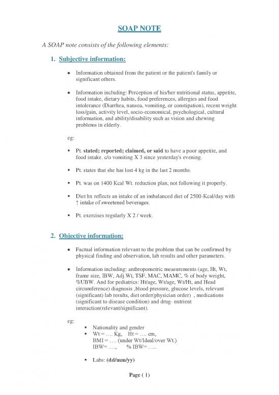 picture Physical Therapy Soap Note Pdf 109587 | Chs Soap Giudelines