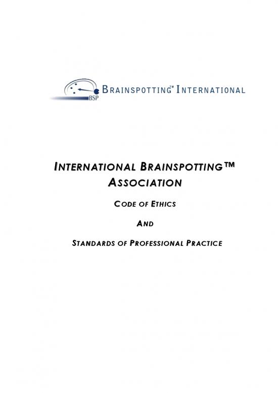 picture Brainspotting Pdf 109521 | Code Of Ethics And Standards Of Professional Practice