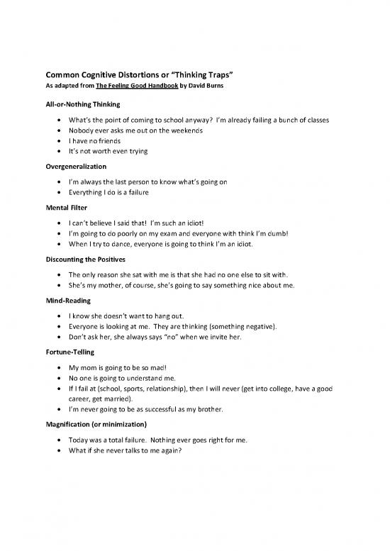 picture1_The Feeling Good Handbook Pdf 108431 | Commoncognitivedistortions