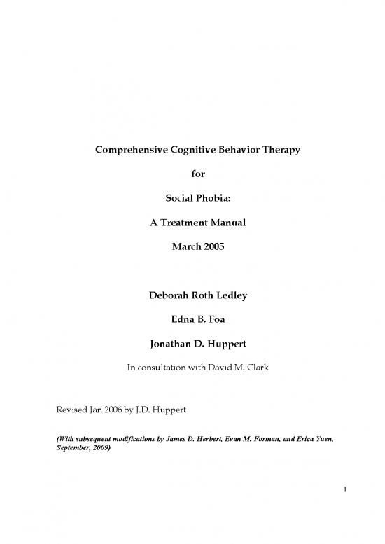 picture_Therapeutic Exercises Pdf 108531 | Comprehensive Cbt For Social Phobia Manual