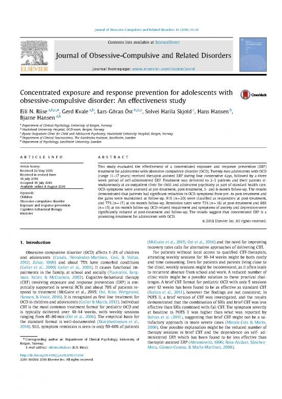 picture1_Exposure Response Prevention Pdf 108083 | Concentrated Exposure And Response Prevention For Adolescents With Ocd