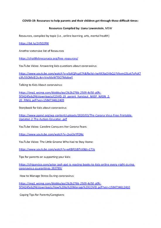 picture Liana Lowenstein Pdf 107917 | Coviresources For Parents