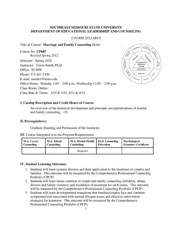 picture Couples Therapy Pdf 109324 | Cp645 Marriage  Family Counseling Syllabus