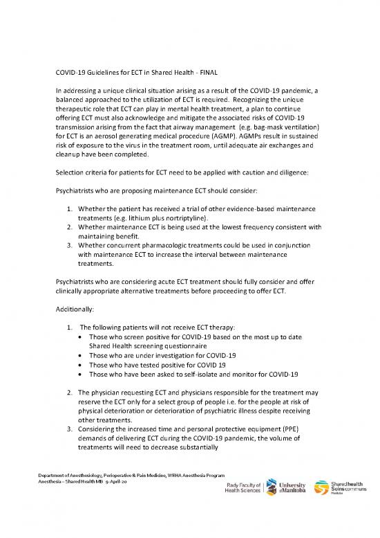 picture Play Therapy Pdf 108298 | Ect Covid19 Guidelines April 9 2020