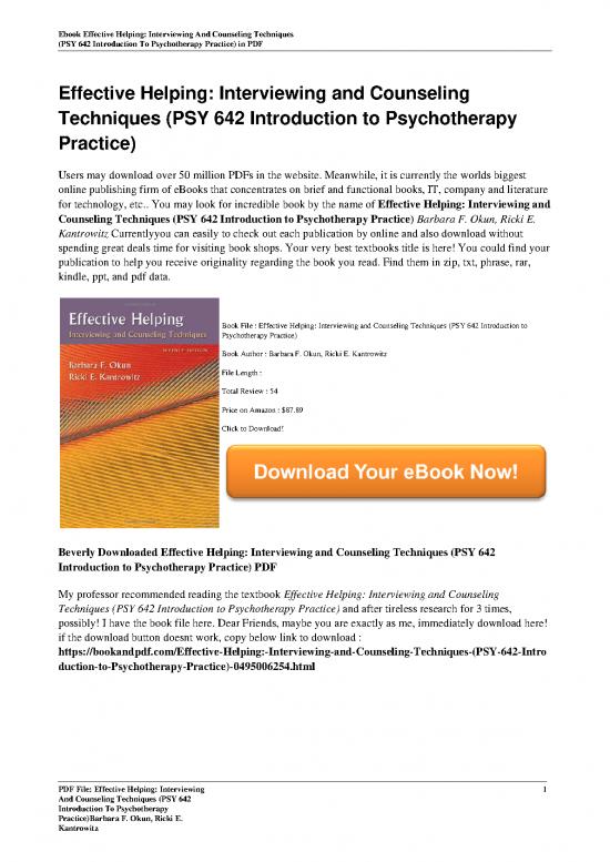 picture1_Theories Of Counseling Pdf 107415 | Effective Helping Interviewing And Counseling Techniques Psy 642 Introduction To Psychotherapy Pra