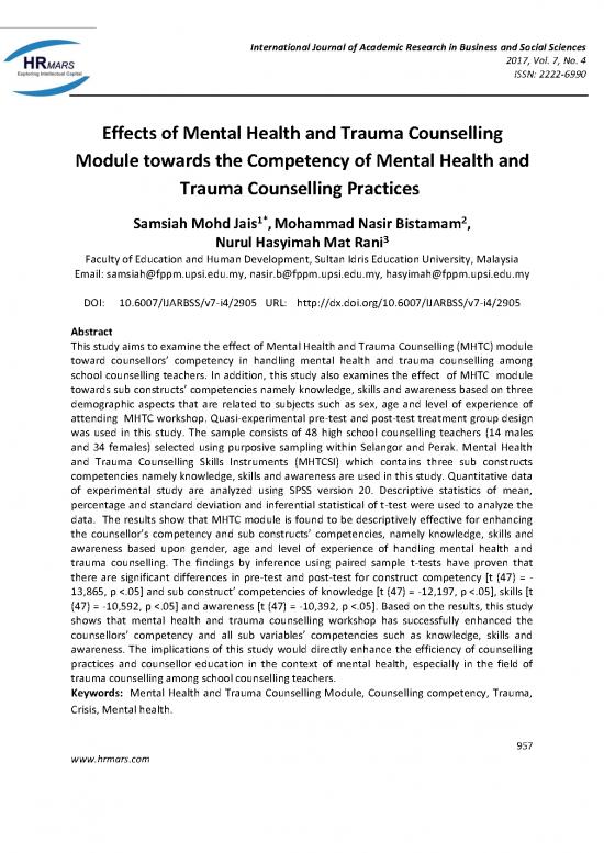 picture_Education Pdf 107440 | Effects Of Mental Health And Trauma Counselling Module Towards The Competency Of Mental Health And Trauma Counselling Practices